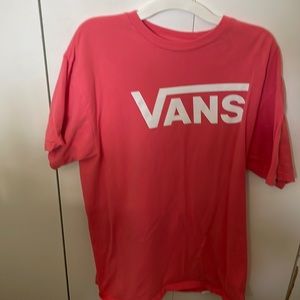 Coral Mens Vans T Shirt medium.